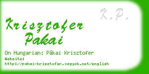 krisztofer pakai business card
